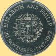 25 Pence Crown von 1972 (Rückseite)