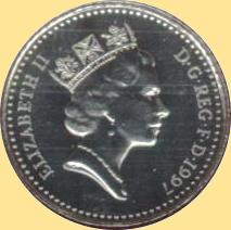 5 Pence 1985-1997 (Vorderseite)
