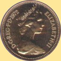1/2 Pence 1972 (Vorderseite)