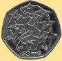 50 Pence Sondermünze "25.ter Jahrestag des EU-Beitritts"